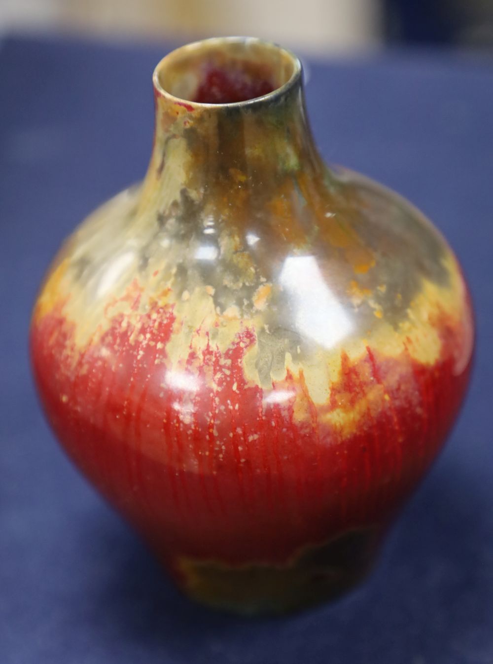 A Royal Doulton flambe vase